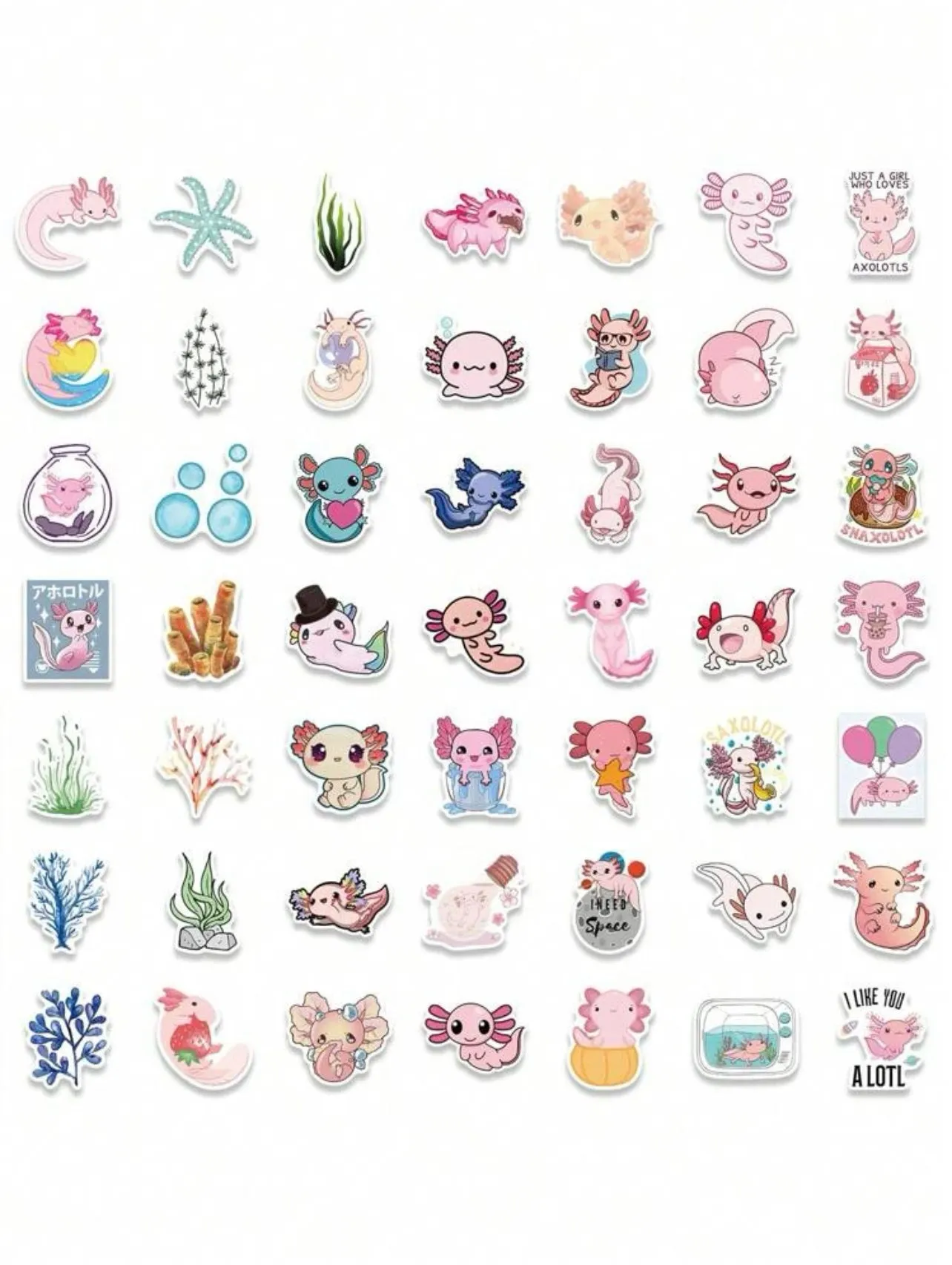 Axolotl Waterproof Sticker