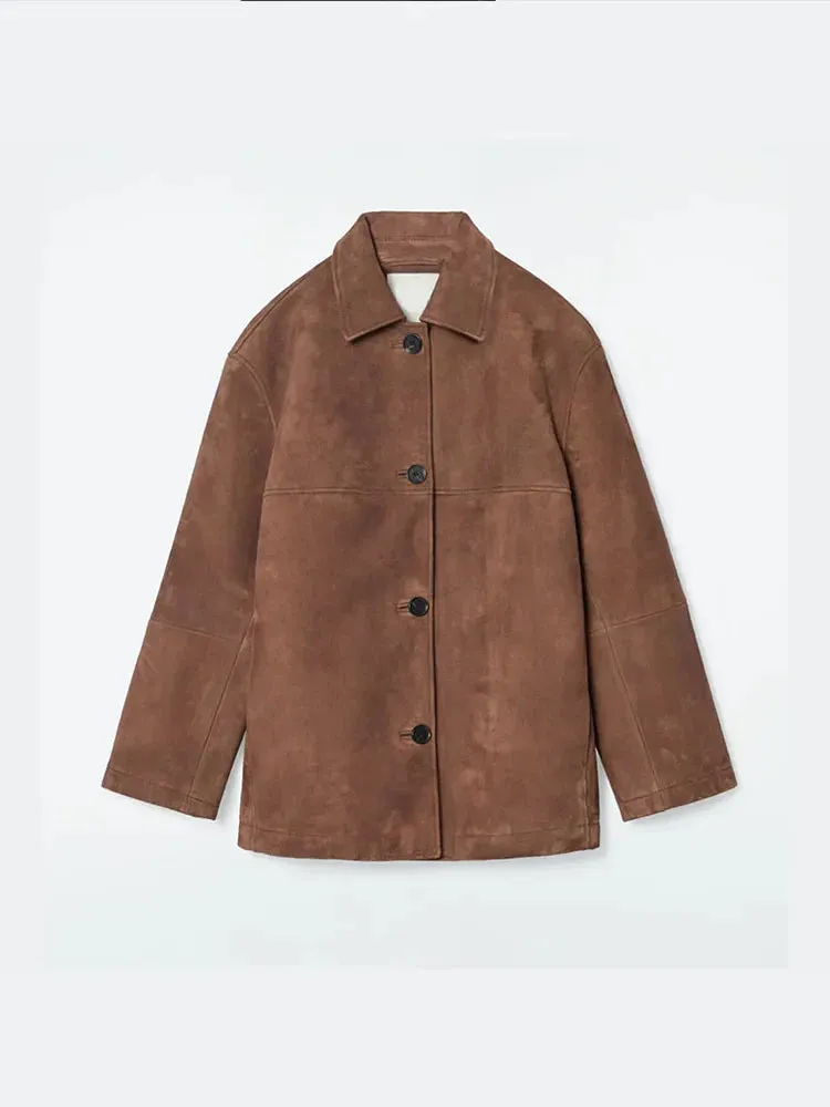 Back To School Joskaa Retro Single Breasted Quilted Lapel Women's Coat Fashion Solid Color Casual Long Sleeved Jacket Autumn New Lady Street Outerwear