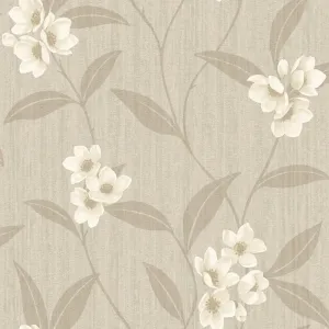 Belgravia Giovanna Floral Trail Cream/Beige Wallpaper