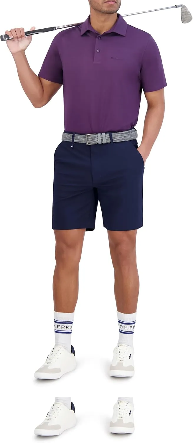 Ben Sherman Men's Pique Golf Sport Athletic Fit, UPF , Moisture-Wicking, Odor Resistant, Casual Shirt