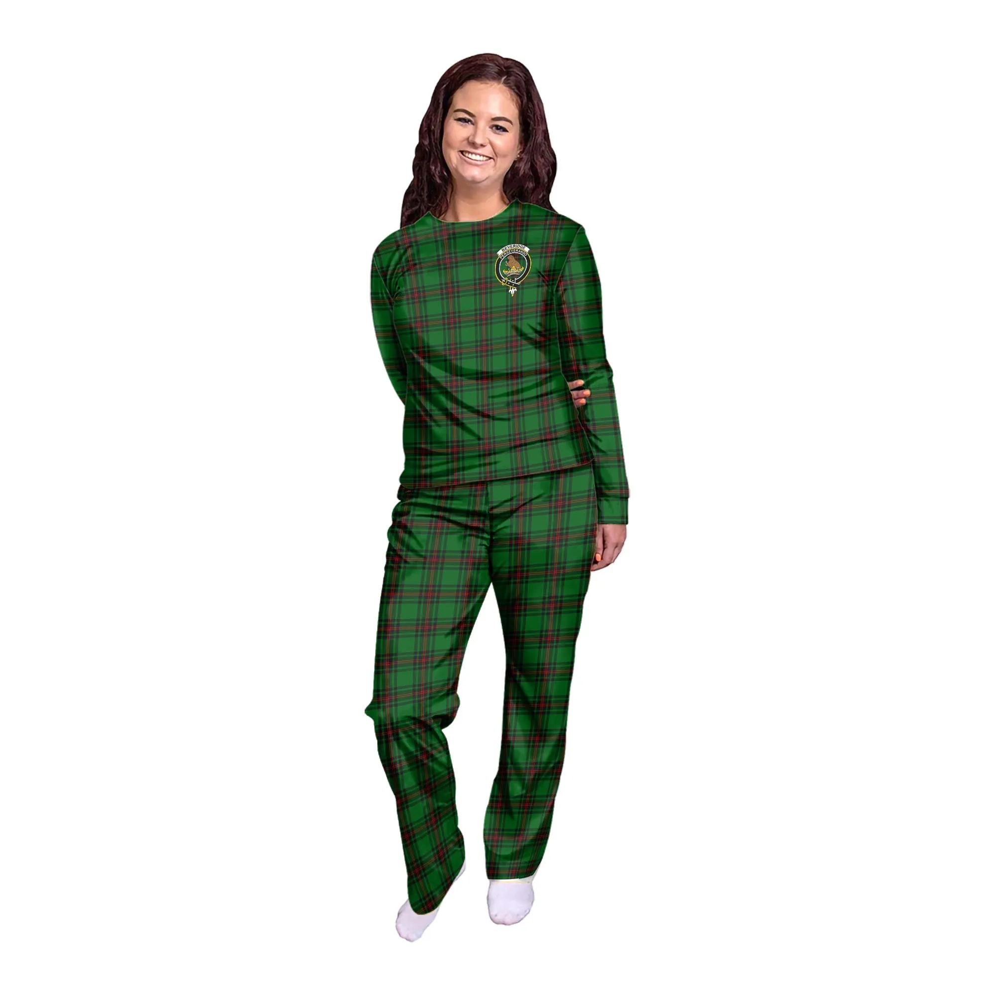 Beveridge Tartan Pajamas Family Set with Family Crest