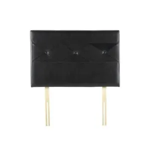 Black Faux Leather Single Headboard