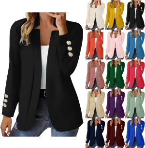 Blazers for Women 2025 Work Business Casual Outfits Long Sleeve Open Front Cardigan Work Suit Fall Fashion Blazers