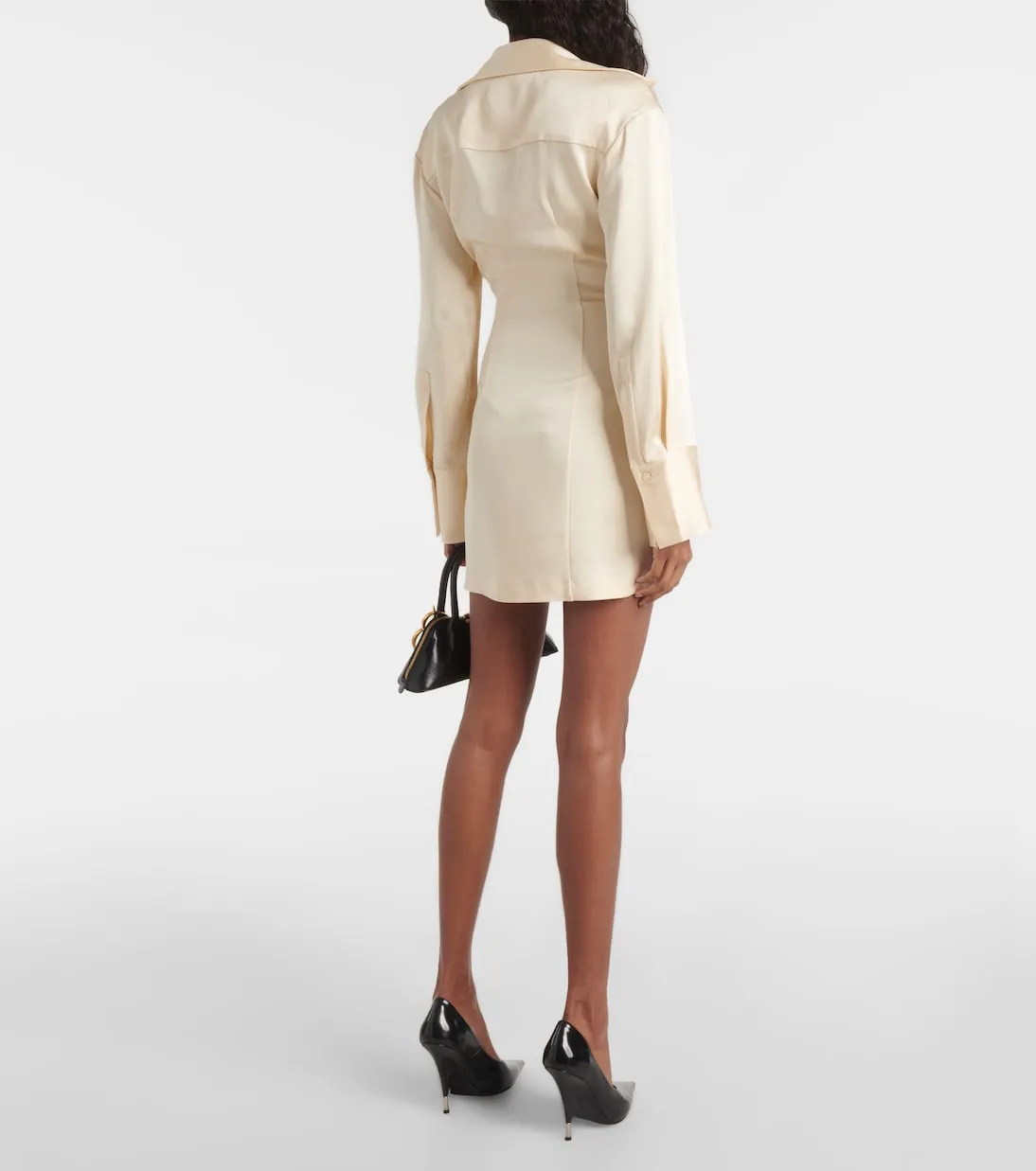 Blumarine draped minidress, white