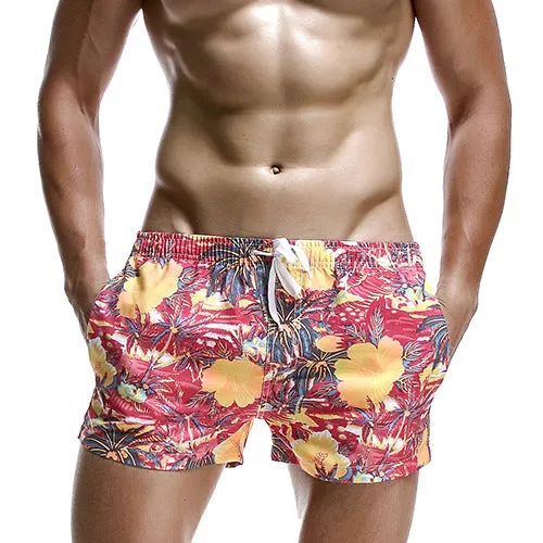 Breathable Elastic Pattern Printed Beach Shorts