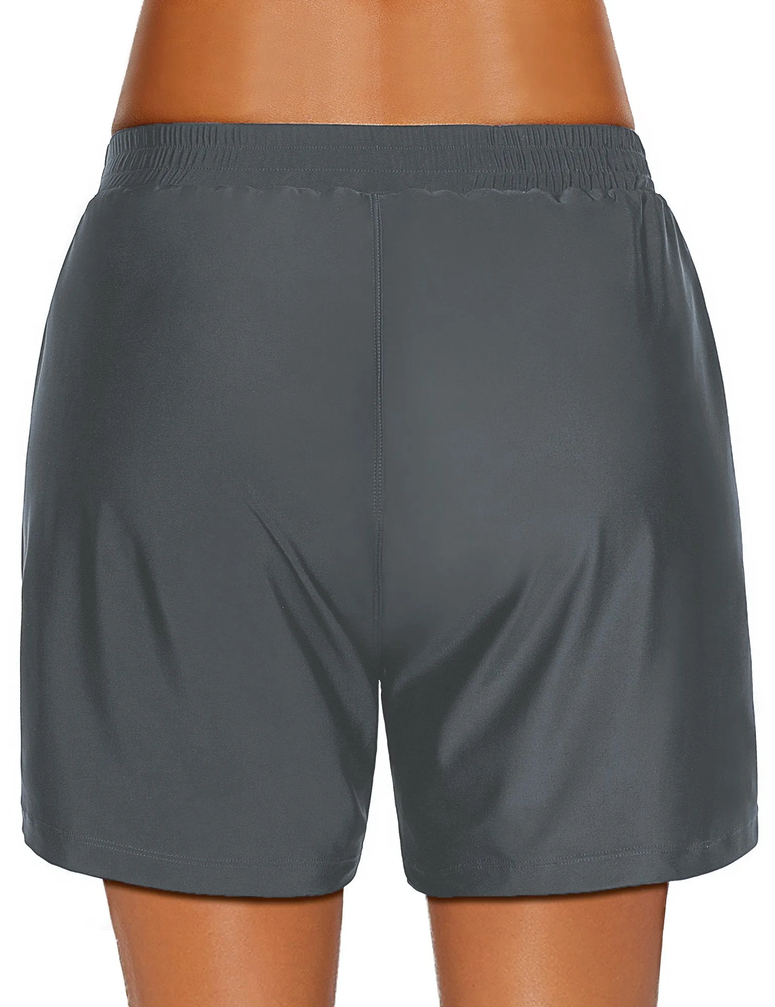 Dark Grey Lace-Up Board Shorts