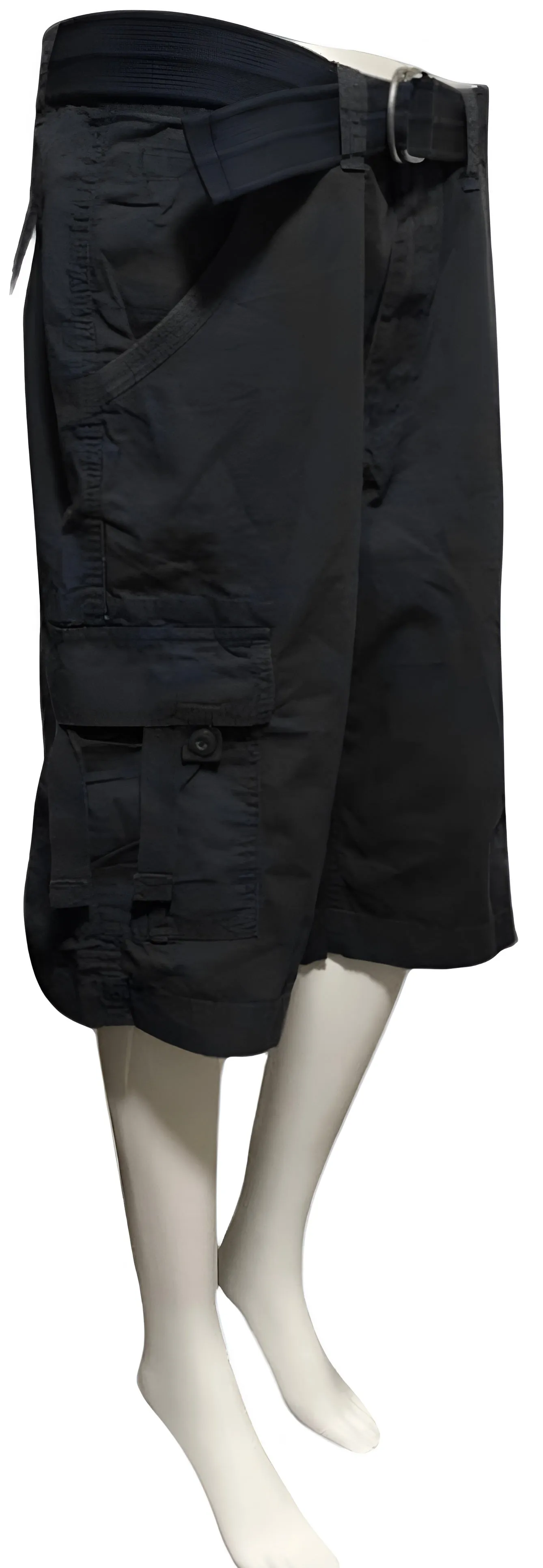 ^ECKO UNLIMITED^ (NAVY) BELTED CARGO SHORTS (WAIST 30”)