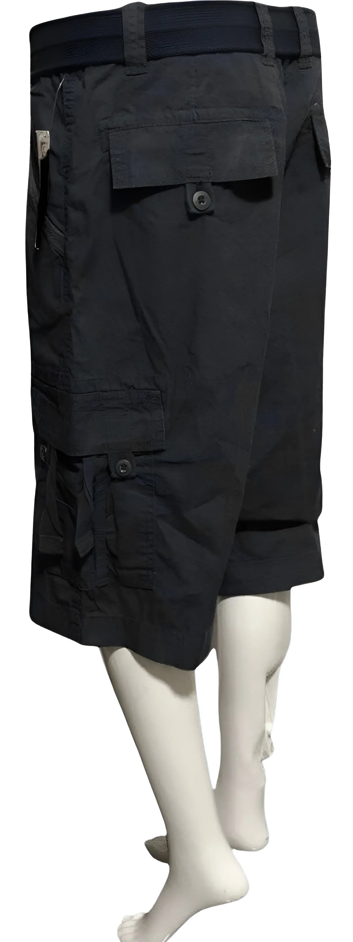 ^ECKO UNLIMITED^ (NAVY) BELTED CARGO SHORTS (WAIST 30”)