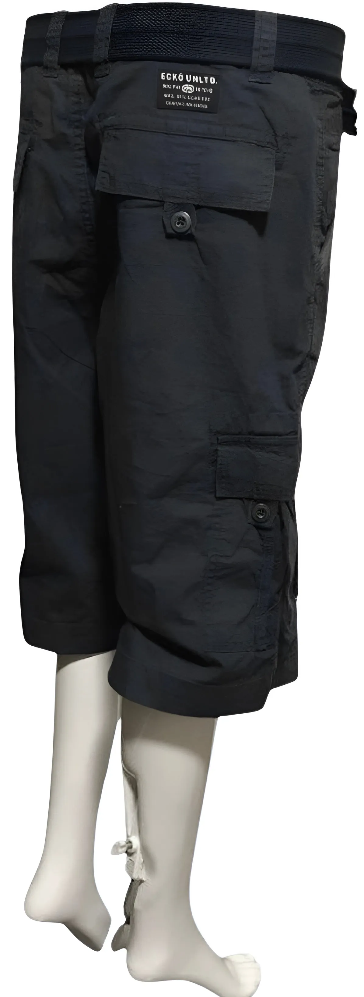 ^ECKO UNLIMITED^ (NAVY) BELTED CARGO SHORTS (WAIST 30”)