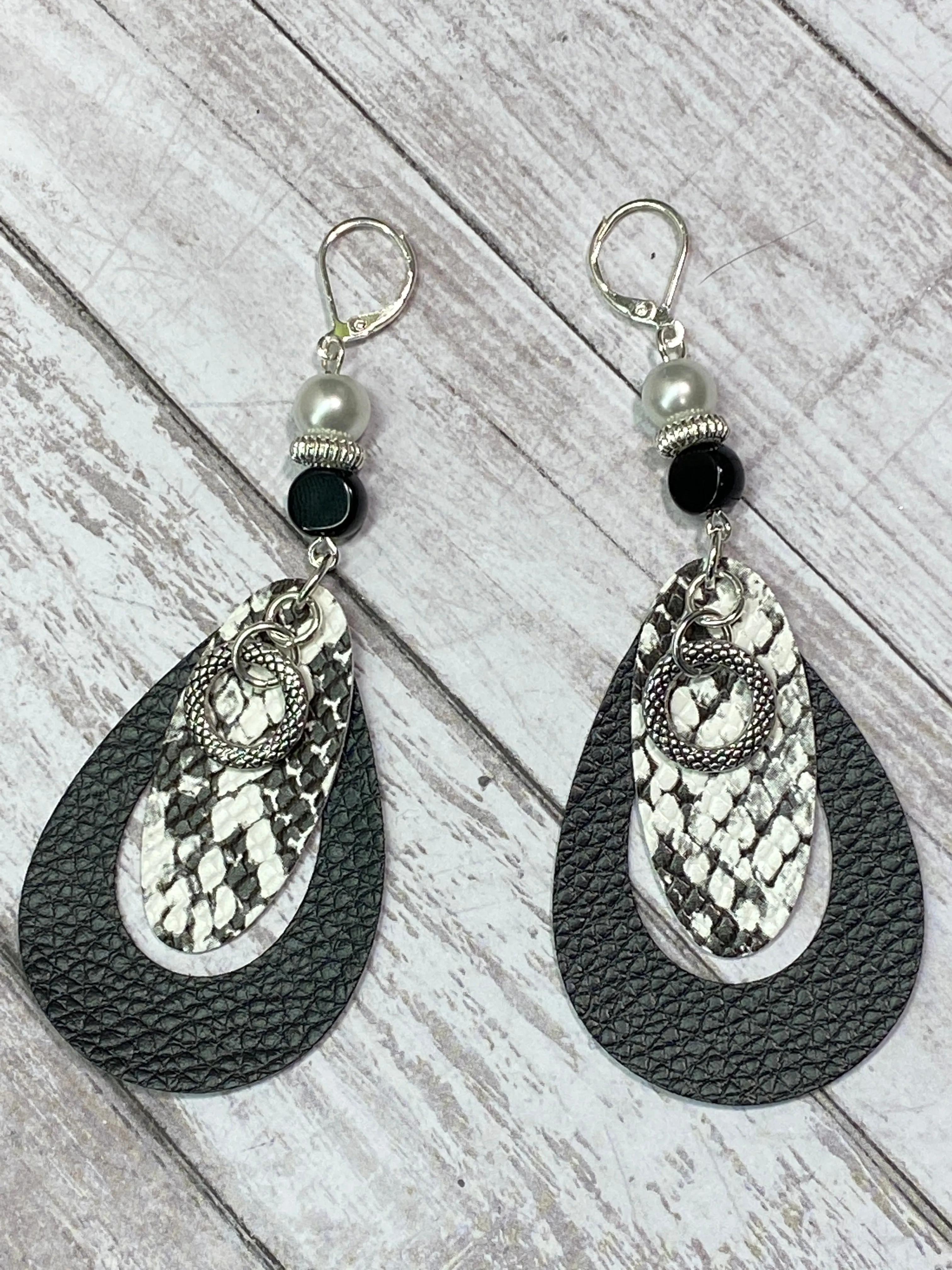 FAUX Leather Earrings (EA0015)
