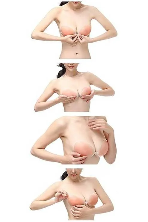 Freebra Women's Stick On Strapless Silicone Bra