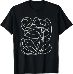 Minimalist Aesthetic Abstract Art Continuous Line Drawing T-Shirt