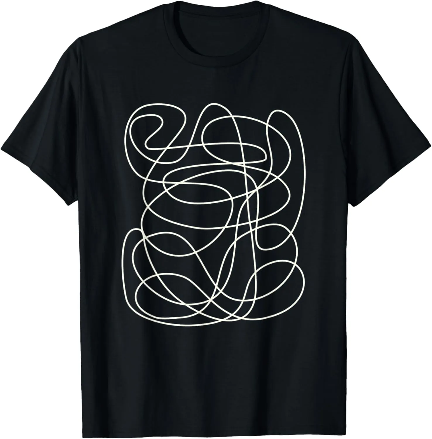 Minimalist Aesthetic Abstract Art Continuous Line Drawing T-Shirt