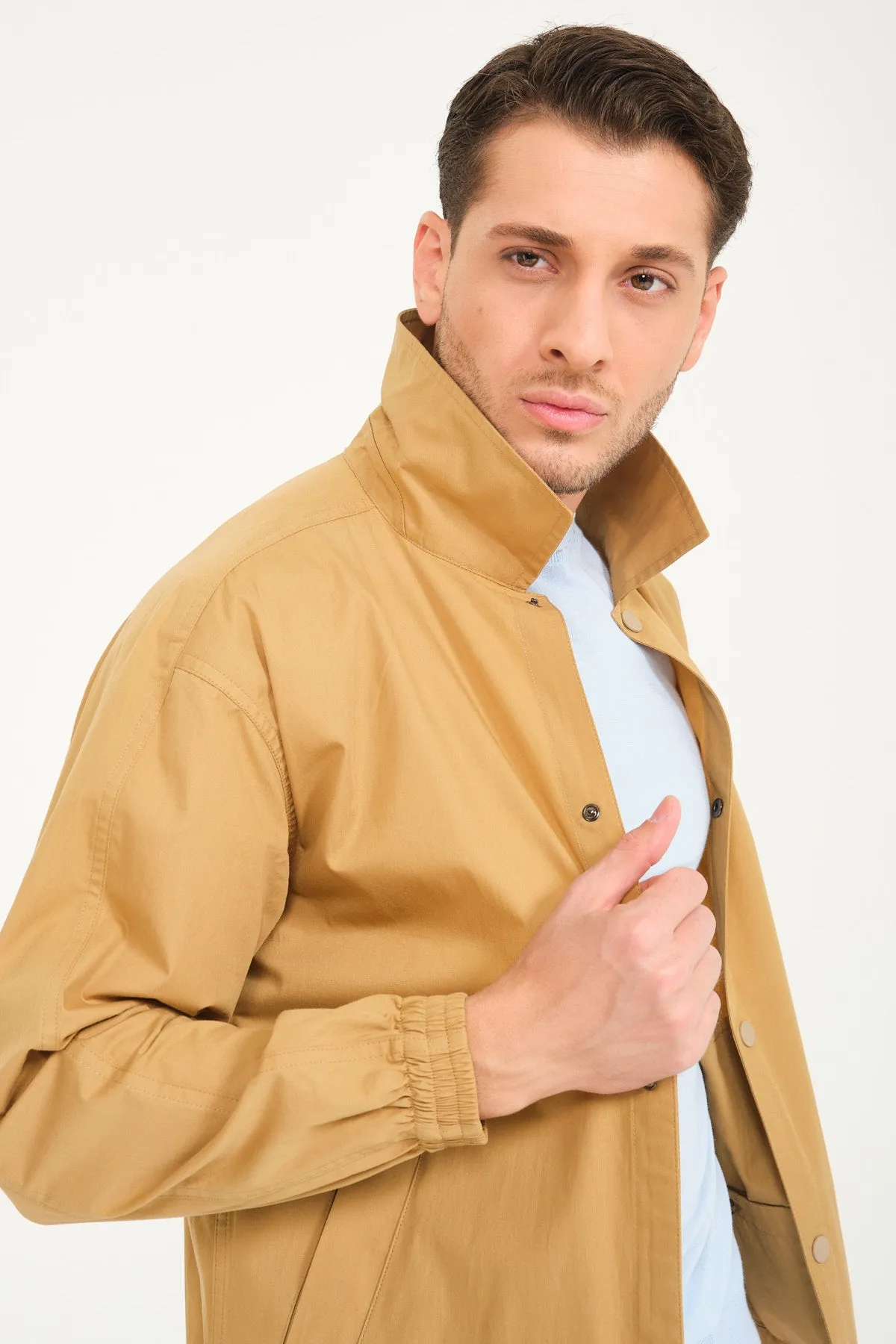 Mustard Color Waterproof Bomber Jacket