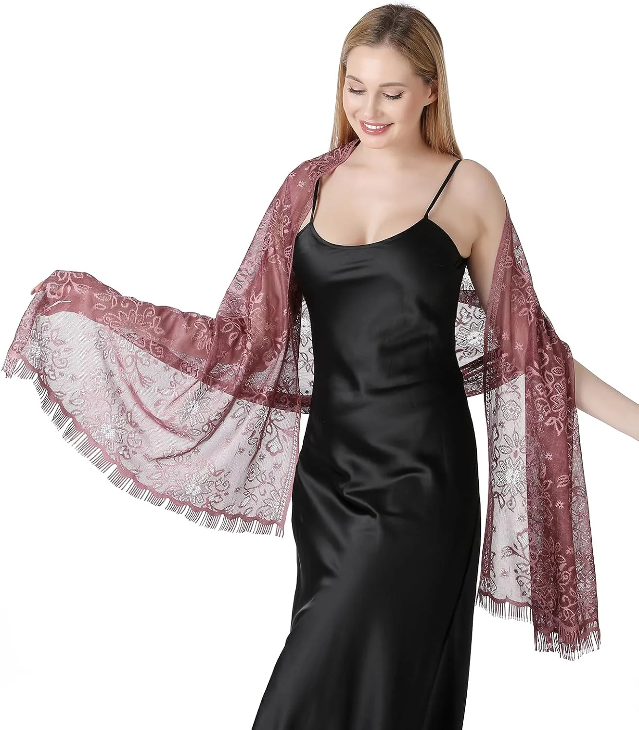 Shawls and Wraps for Evening Dresses Lace Scarfs for Women Pashmina Wedding Formal Shawl