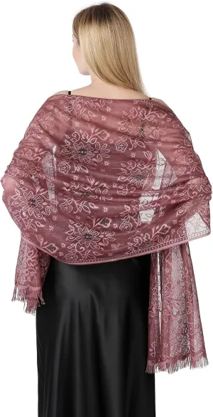 Shawls and Wraps for Evening Dresses Lace Scarfs for Women Pashmina Wedding Formal Shawl