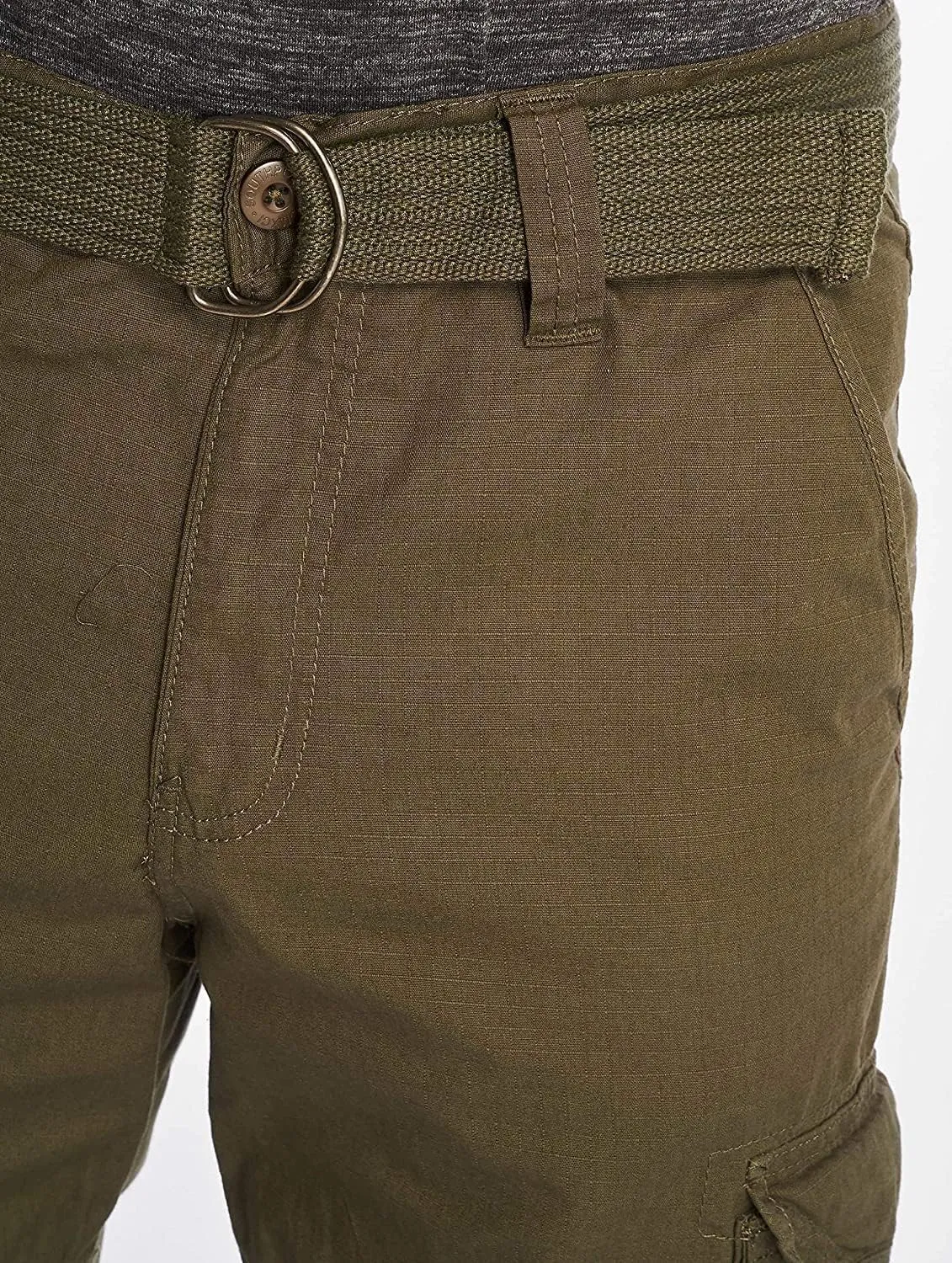 Southpole Men's Ripstop Belted Cargo Shorts