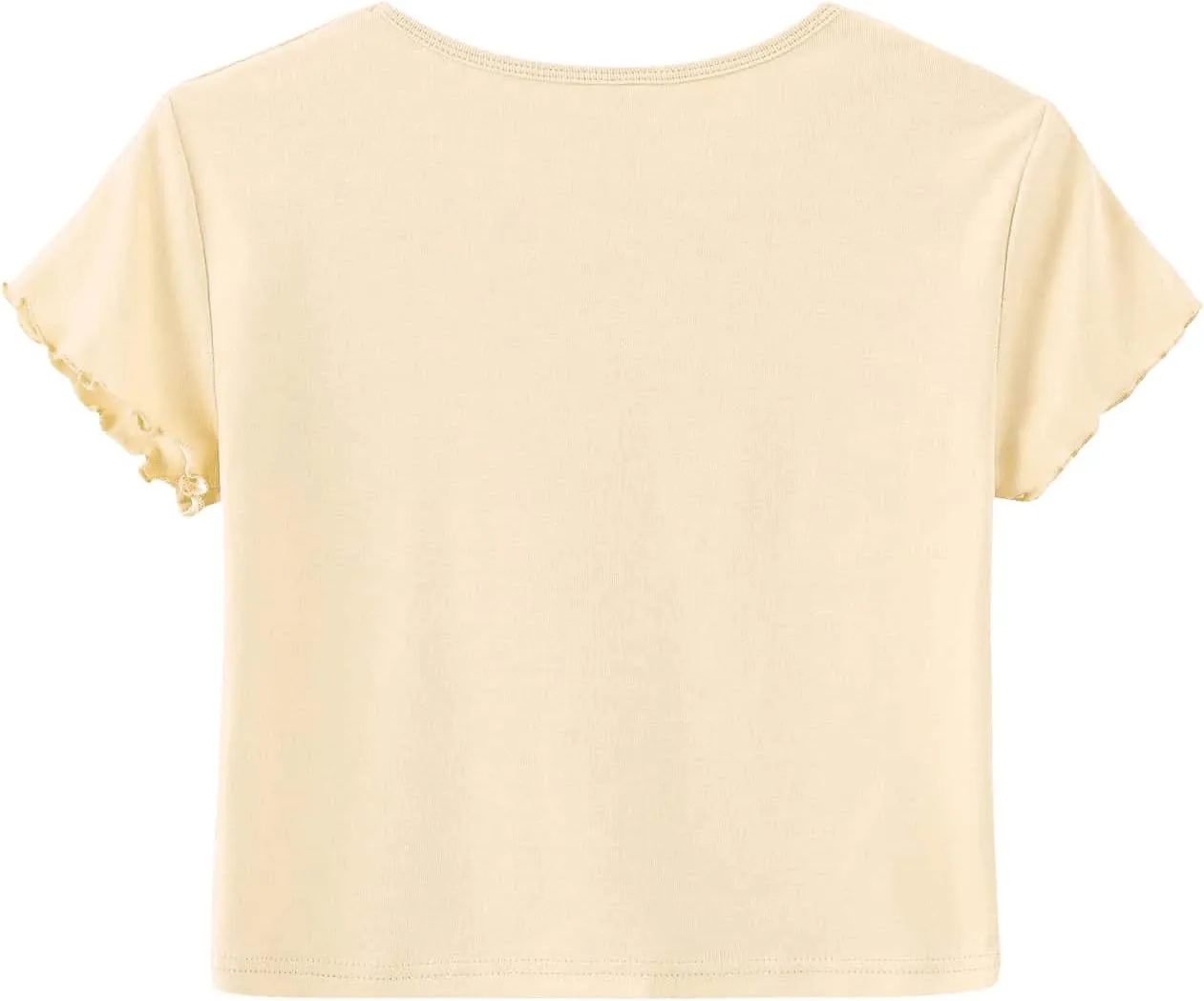 SweatyRocks Women's Graphic Print Round Neck T Shirt Short Sleeve Crop Tee Tops