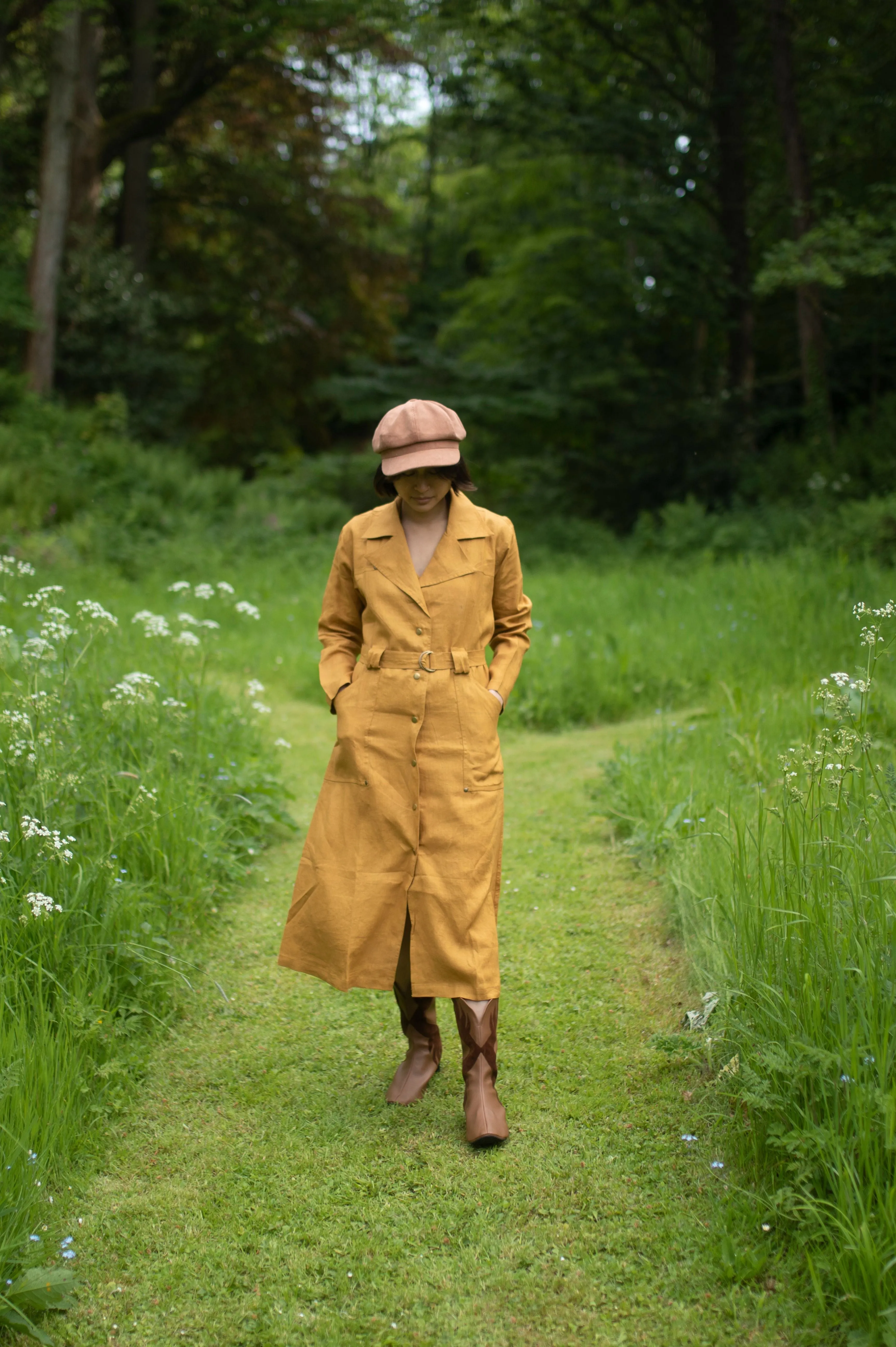 The Terra Tribe Mustard Summer Trench Coat